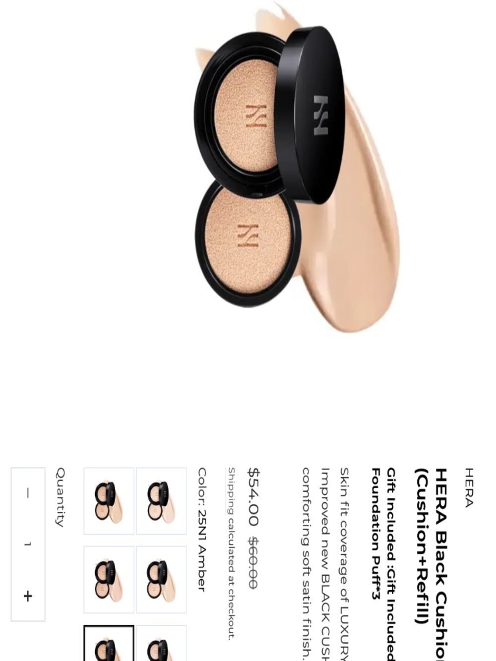 Hera Collection Black Cushion Foundation (Black Packaging) - Picture 5 of 5